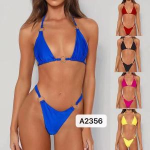 Quality Swimming Suits Bikini Sexy Strength Abrasion Resistance High Elastic Blue Backless Bikini miss wholesale