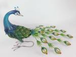Iron Peacock Multicolor Weatherproof Animal Garden Figurines for Your Outdoor