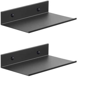 Quality Black Wall Mounted Single-side Bracket Shelves Rack Storage Display Stand for Bathroom wholesale