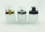 Luxury Glass Lotion Bottles Egg Shaped Cosmetic Packaging For Personal Care