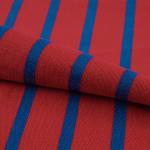 French Terry Blue And Red Stripe Fabric 200cm Width Pure Cotton For Hoodie