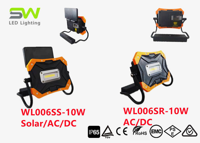 Multi Use 10w Cob Led 900 Lumens Solar Work Flood Light With Power Bank