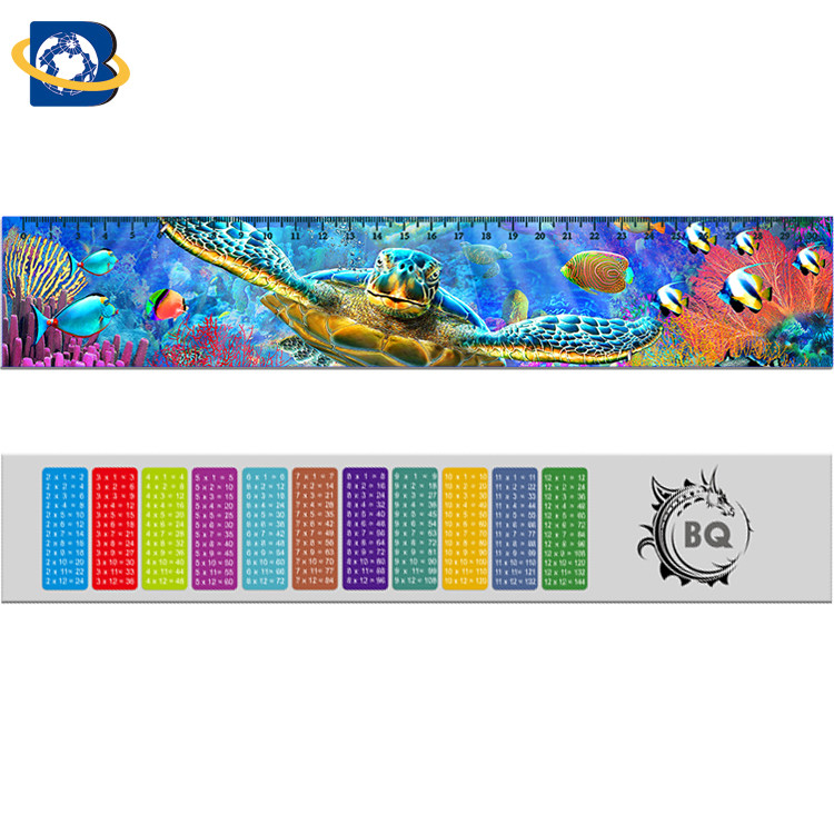 Straight 3D Lenticular Ruler For Promotional Gift Stationery Custom Shape