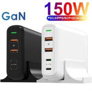 Quality 150W PD GaN USB C Charger QC 4.0 3.0 Dual Type C 100W PPS Charging Adapter wholesale