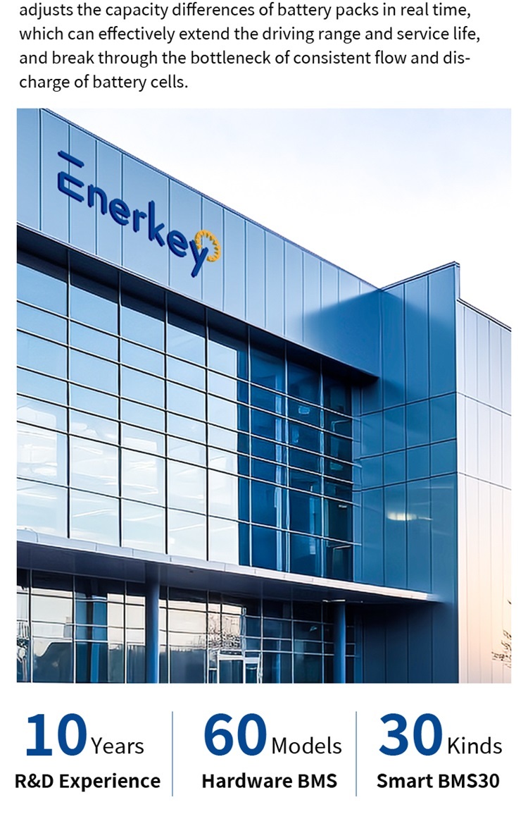 Enerkey BMS Protection Electric Vehicles Smart Bms 16S 17S 18S 19S 20S 21S 22S 23S 24S 100A 200A 300A with 8A Active Balance
