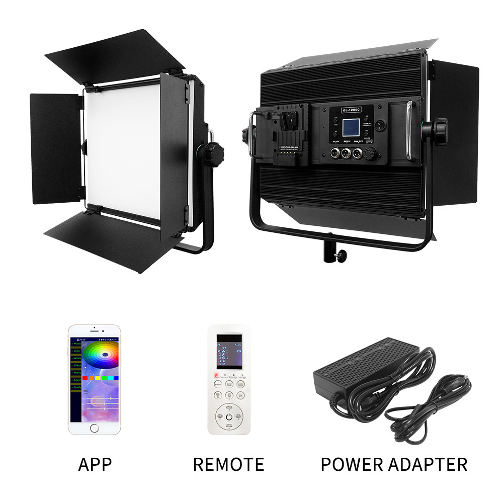 Yidoblo GL-3000C RGBW photography live film lighting Camera 300w continous led video light panel with wireless dmx