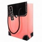 China New Recyclable Eco - friednly Flat Handle Full Printed Kraft Paper Bag For