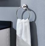 Grey Polished Chrome Hand Towel Holder Sus304 Circular Towel Rack