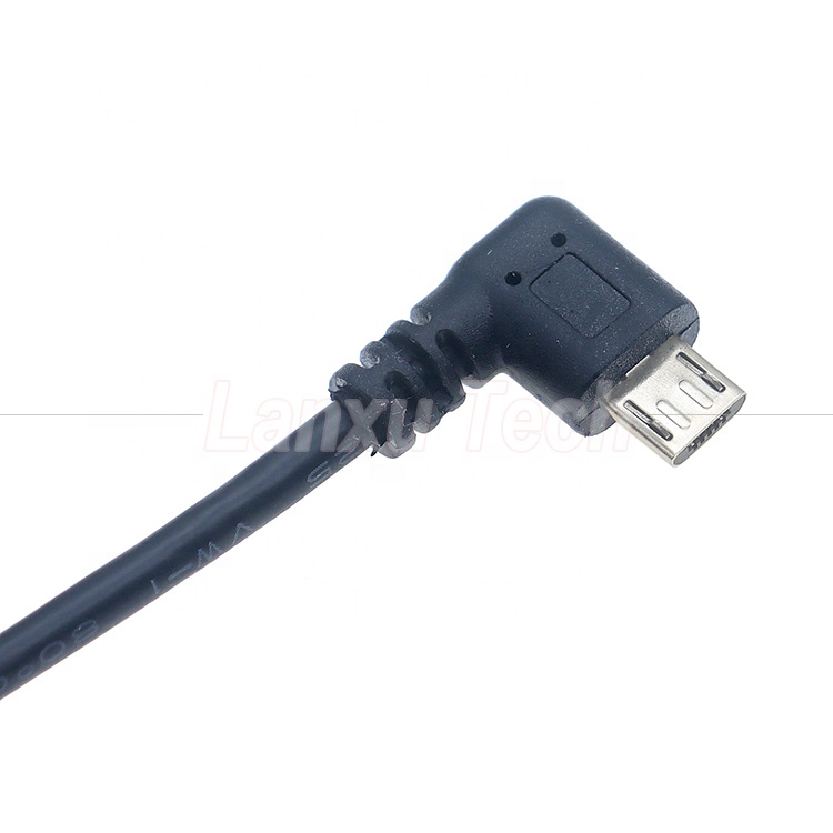 Portable Short 90 Degree Right Angle Micro V8 to USB Female Socket OTG Adapter Cable for Phone Laptop
