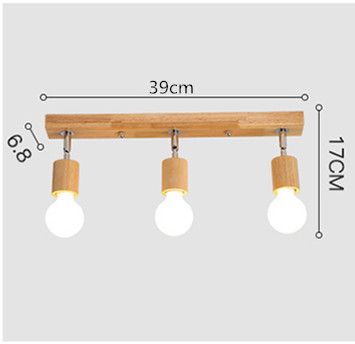 Nordic Solid Wooden Track Light Modern Wooden Chandelier Ceiling Lamps(WH-WA-20)