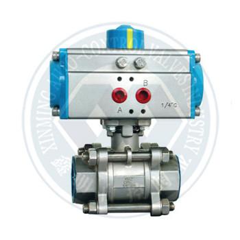 Cheap butterfly valve ball valve with at series pneumatic rotary actuator for sale