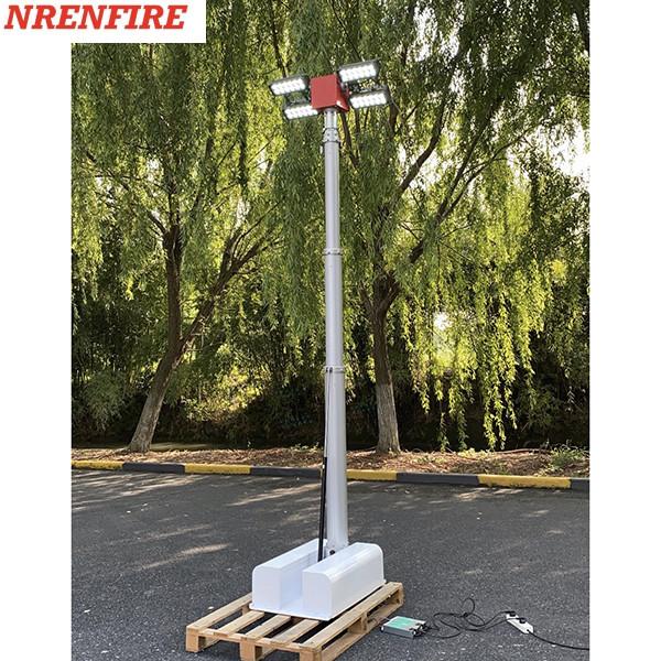 4x120W LED lamps mounted roof mast light 4.5m pneumatic telescopic mast, vehicle