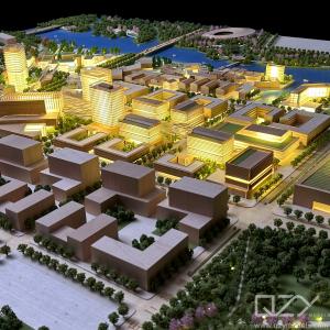 Quality Xiamen TOD Town Planning Model Scale Miniature Building Aecom 1/600 Wooden wholesale