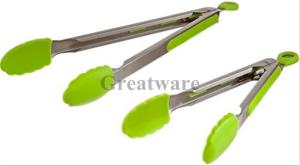 Quality 2 Piece Tong Set - 9&quot; Salad Tongs and 12&quot; BBQ Tongs wholesale