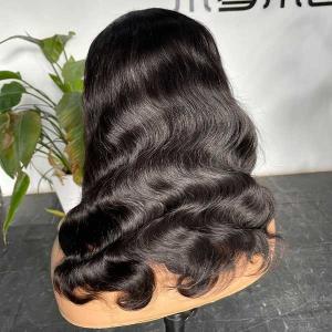 Quality 10A Front Human Hair Lace Wig Brazilian Body Wave 32 Inch Custom wholesale