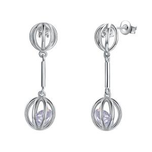 Quality 0.12oz 2.8X0.8cm Sapphire Stud Earrings Alloy Zircon Stone Earrings wholesale