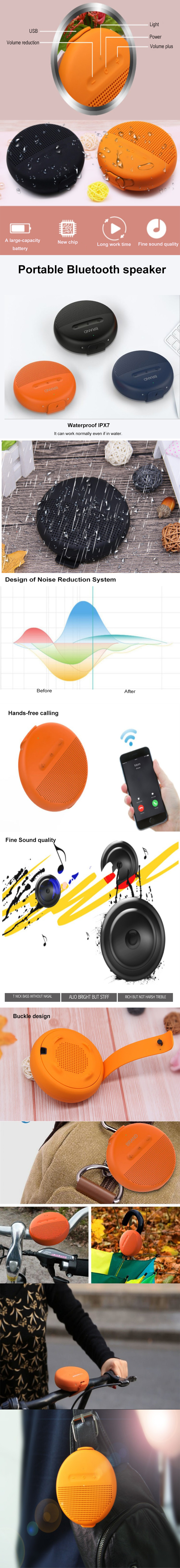 High quality full waterproof portable wireless Blue-tooth speaker for indoor and outdoor dual-use