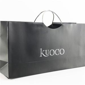 Quality SGS Personalized Paper Bags Custom Printed Black Luxury Paper Gift Bags With Handles wholesale