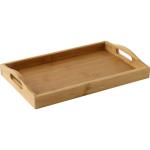 Food 35*22cm Bamboo Kitchen Storage Wooden Woven Serving Trays Ergonomic Grip