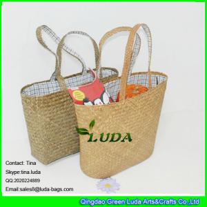 Quality LUDA sea grass tote straw bag natural fiber weaving straw beach bags wholesale