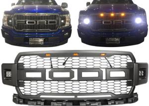Quality Wholesaler Ford 2018 New F150 Car Front Grille With Daytime Running Light Black Color wholesale