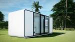 Apple Cabin House Sturdy Galvanized Steel Frame And Metal Carved Panel For