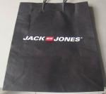 Wholesale customized black printed kraft paper shopping bags with handle