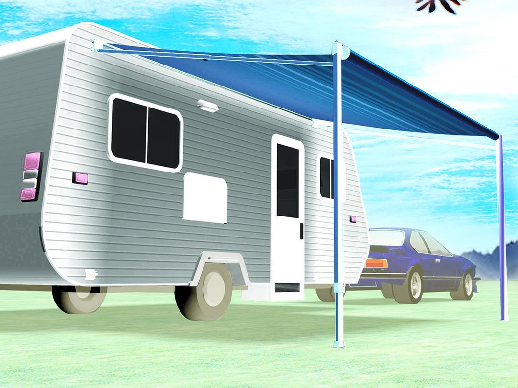 Self-Propelled/Trailer Rvs Fabric Sunburst Awning for RV Truck Camper Motorhomes DIY