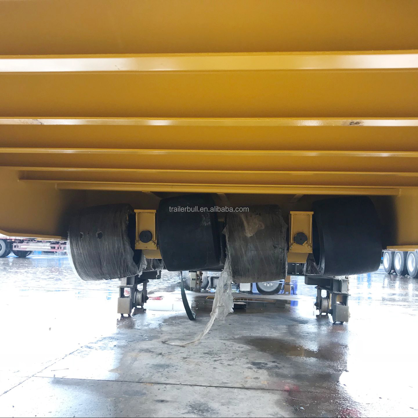 Solid Axles and Solid Tires Semi-Trailer Running Gear System for Max Payload 80T-100 Ton