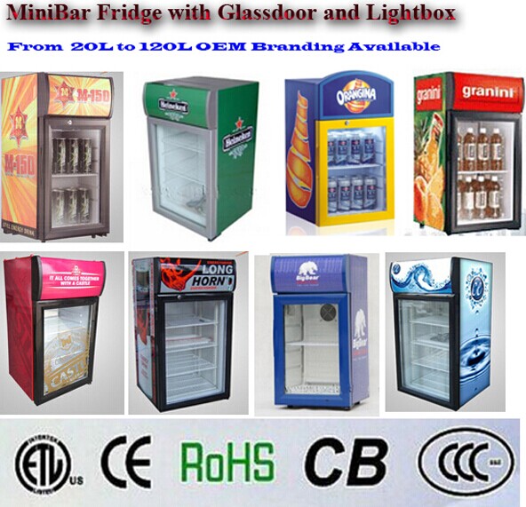 120L Drink Show Case Cooler front open Cooler Displayer