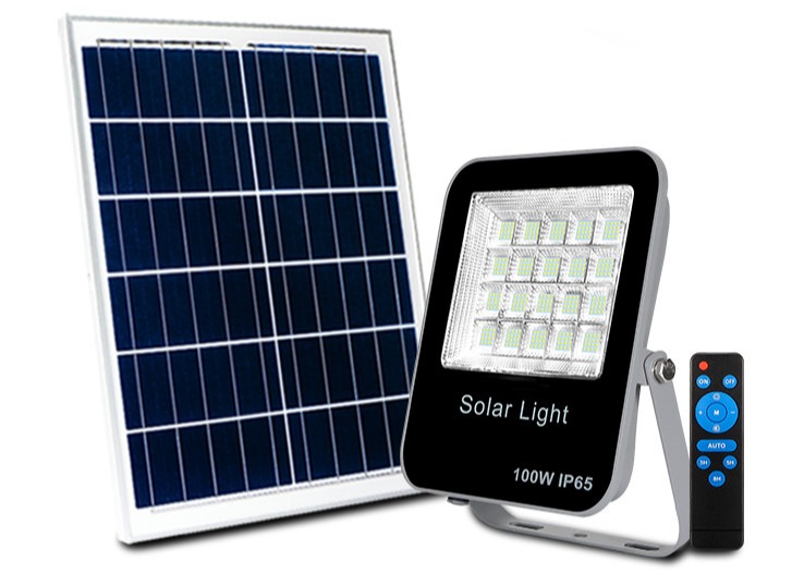 60 W 100 W 200 W LED Solar Outdoor Flood Light Security Powered Commercial Landscape Warm White