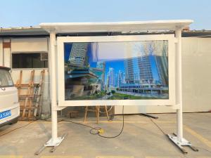 Quality 65 inch landscape type gas and petrol station waterproof 2500 nits screen advertising lcd outdoor kiosk wholesale