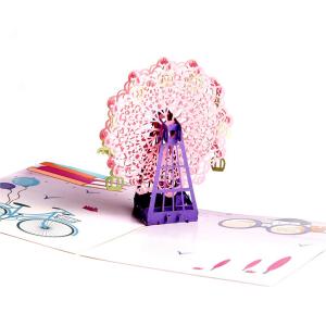Quality A5 Artpaper Audio Birthday Cards 3D Greeting Cards With LED Light wholesale