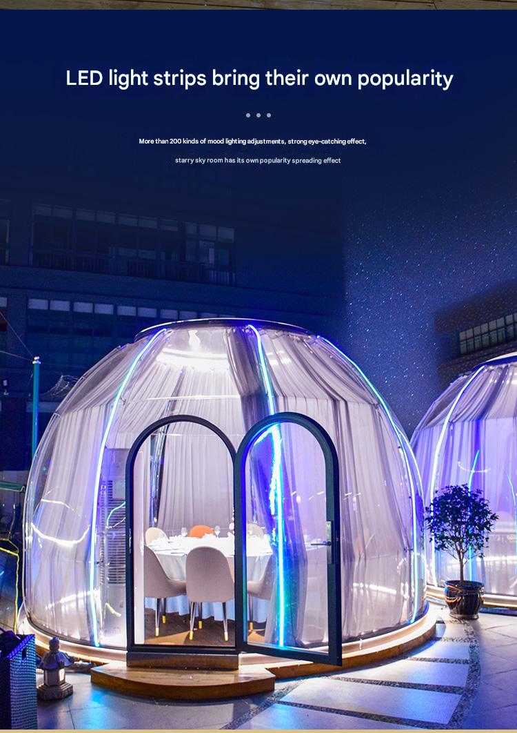 PC Outdoor Bubble House Combination for Camping Hotel Homestay Bar and Transparent Yurt Tent