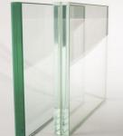 Polished Edge Clear Laminated Tempered Glass Customized