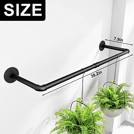 Metal Flowerpot Hanger for Window Wall Ceiling Herb Garden Wood Type Pergolas Bridge