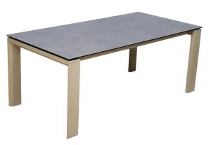 Quality 1800*900mm Ceramic Finished Dining Table With Fixed Type Wooden Leg wholesale