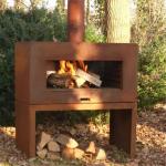 ISO9001 Pular Weathering Steel Obelisk Chiminea For Patio Backyard