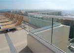 Glass Terrace Building Railing Commercial Glass Balustrade Aluminum U Channel