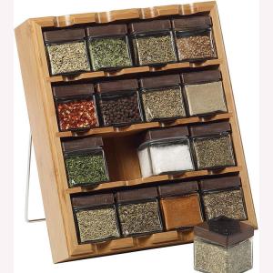 Quality Kitchen Bamboo Spice Rack Storage Organizer Detached Wall Mounted wholesale