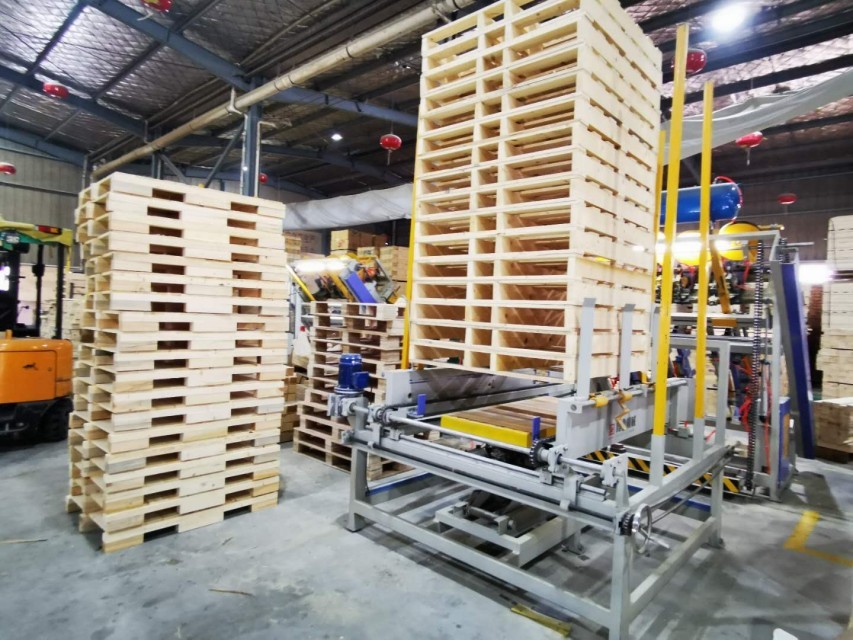 Double Head Notcher Wood Pallet Machine, pallet notching machine 1800pcs/H Capacity