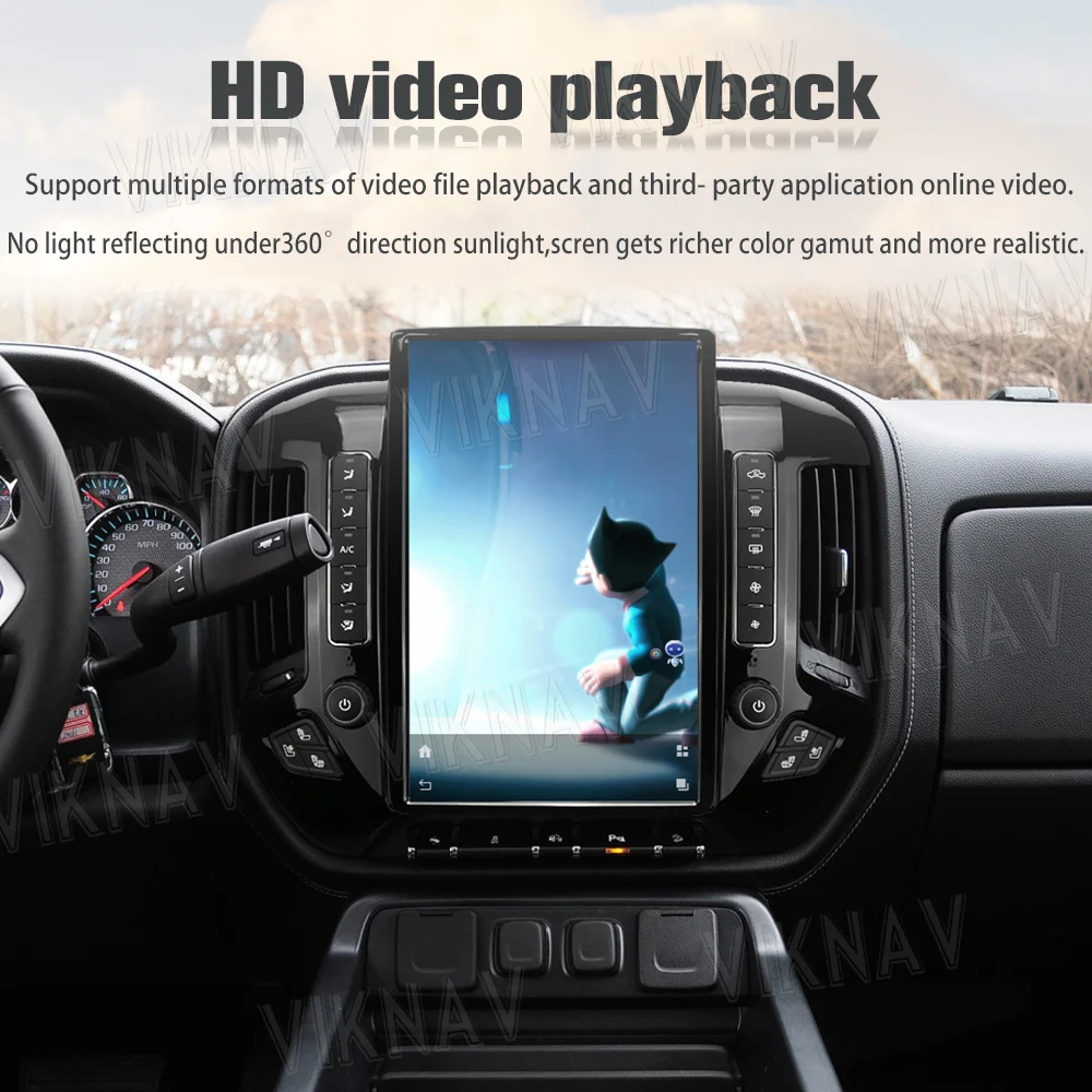 14.4 Inch Android Car Head Unit For 2013-2020 Chevroler Silverado Gmc Sierra Multimeida Player GPS Navigation Carplay