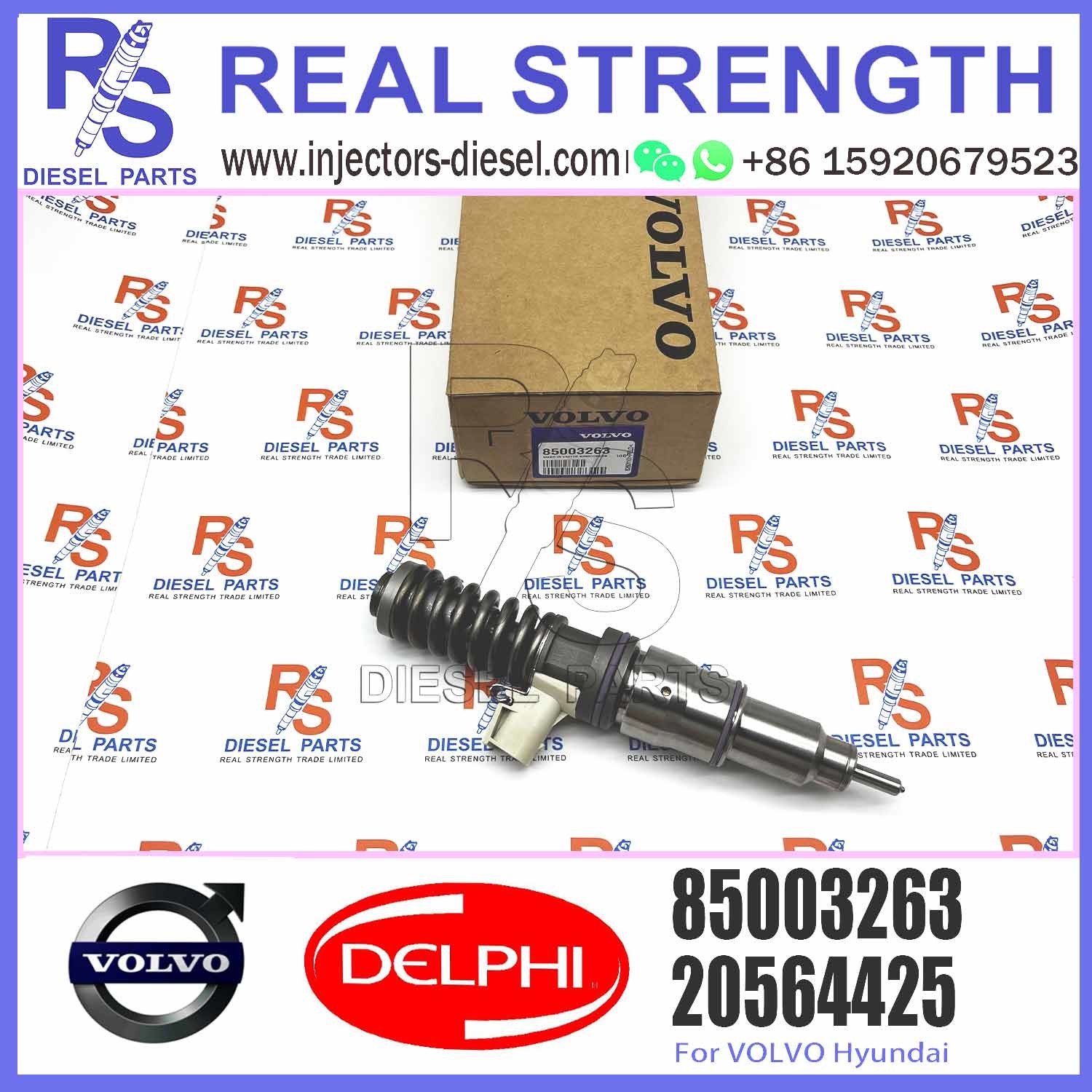 Common rail fuel Injector 21371672 3801618 85003263 for Excavator Parts EC380 EC480 D13H D13F Engine