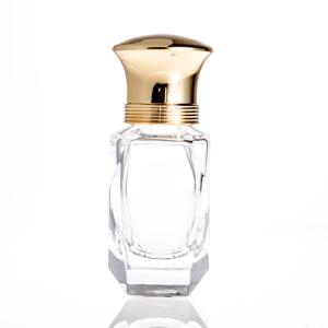 Quality 70ml Square Shape Glass Perfume Bottles With Gold Lid Pressure Sprayer wholesale