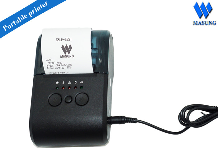 Portable Mobile Type Bluetooth Thermal Printer For Android , 2600mah Capacity Battery
