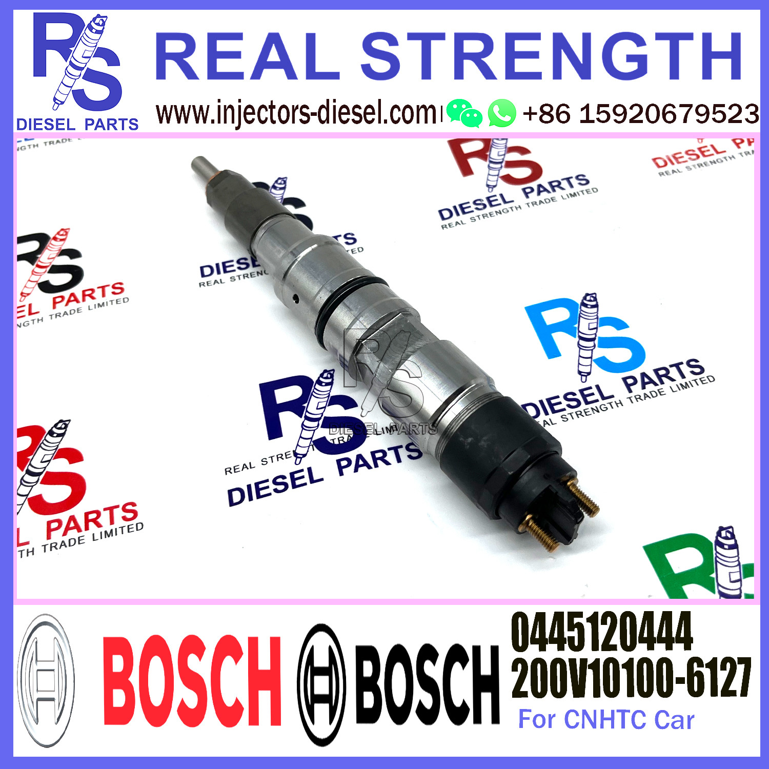 BOSCH Common Rail Diesel Injector 0445120444 200V10100-6127 For CNHTC engine