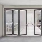 Modern Interior Patio Glass Waterproof Slide And Fold Aluminum Bifold Door