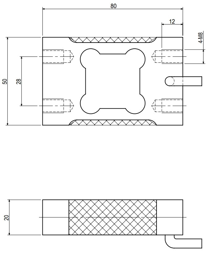 3kg 0.015% Single Point Weight Sensor 200kg Aluminium Alloy Load Cell