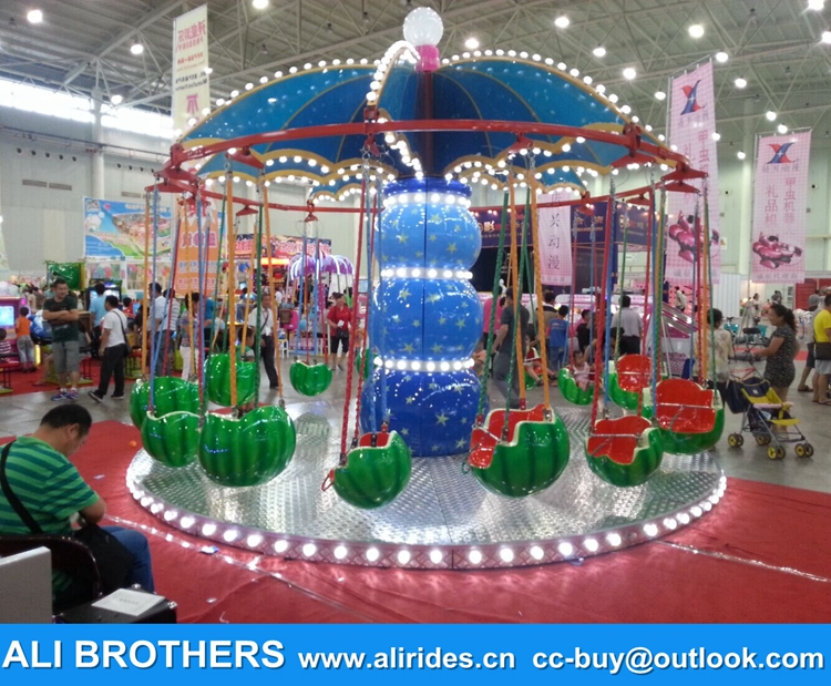 amusement park equipment luxury thrilling 36 seats shake head swing flying chairs for sale