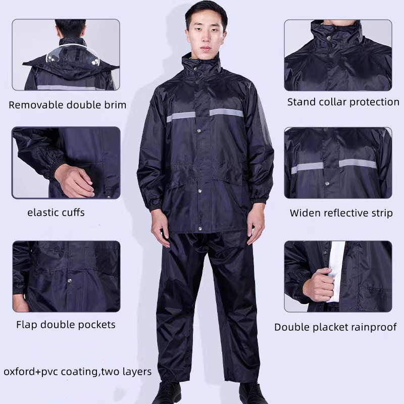 Thickened Work Wear Rain Gear Vulcanization Rubberized Worker Raincoat
